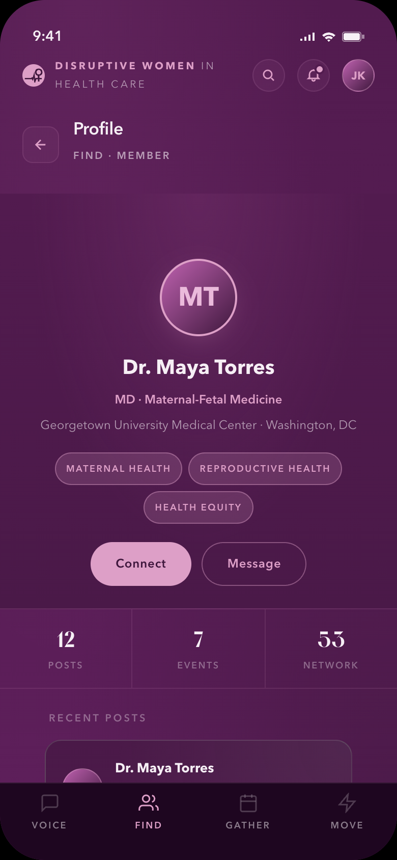 Find — member profile