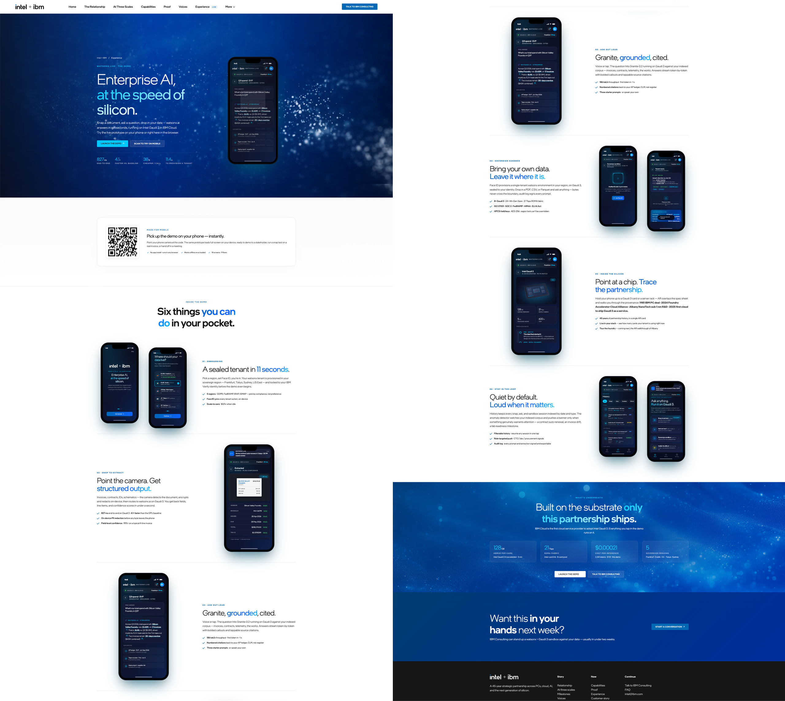 watsonx Live · mobile experience