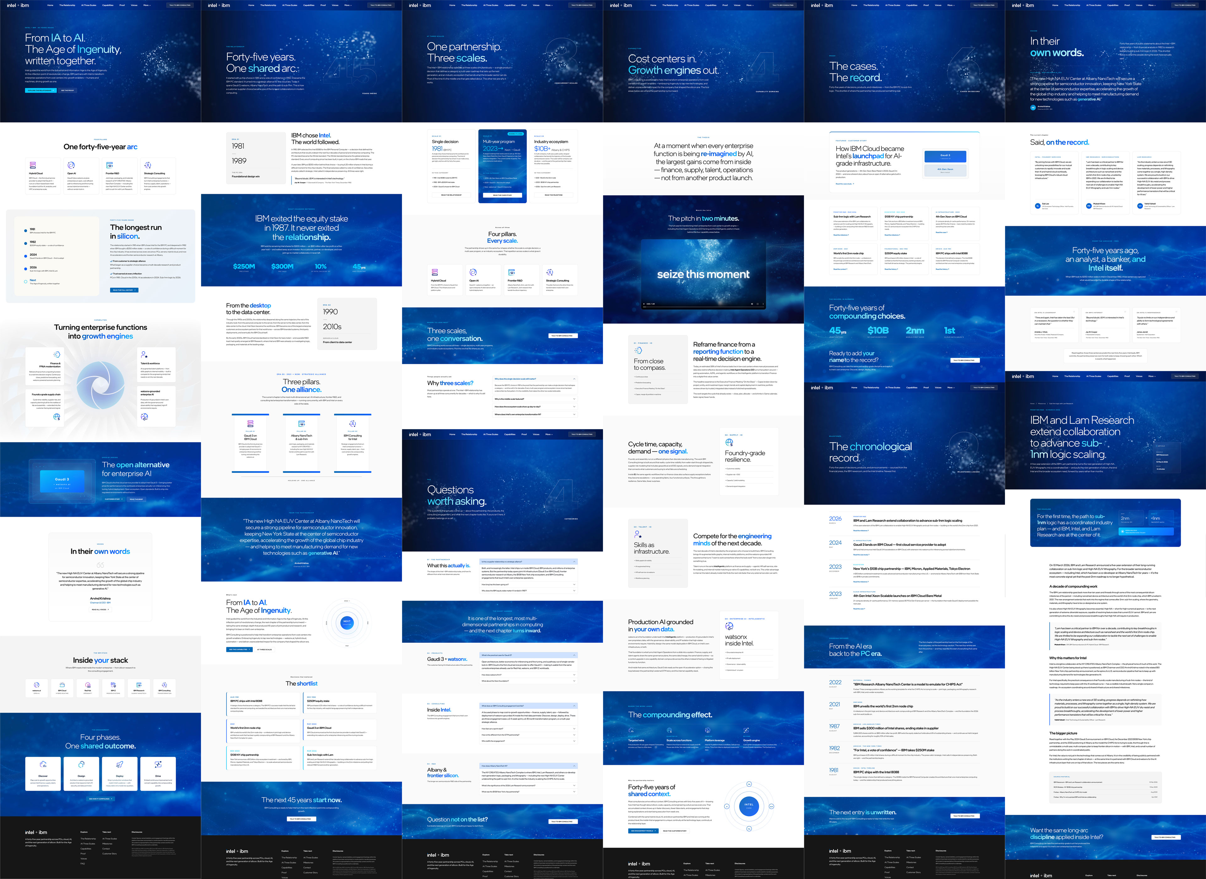 IBM × Intel partnership microsite